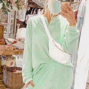 Stoney Clover Lane x Donni Terry Cloth Henley Top